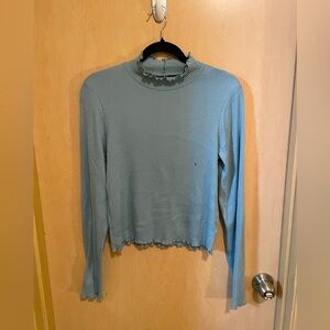 American Eagle Plush Long Sleeve Mock Neck Tee